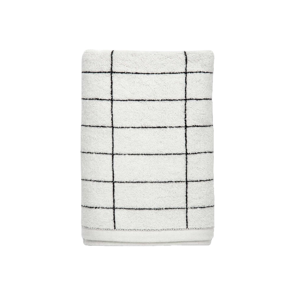 Biela bavlnená osuška 70x140 cm Tile Stone - Mette Ditmer Denmark