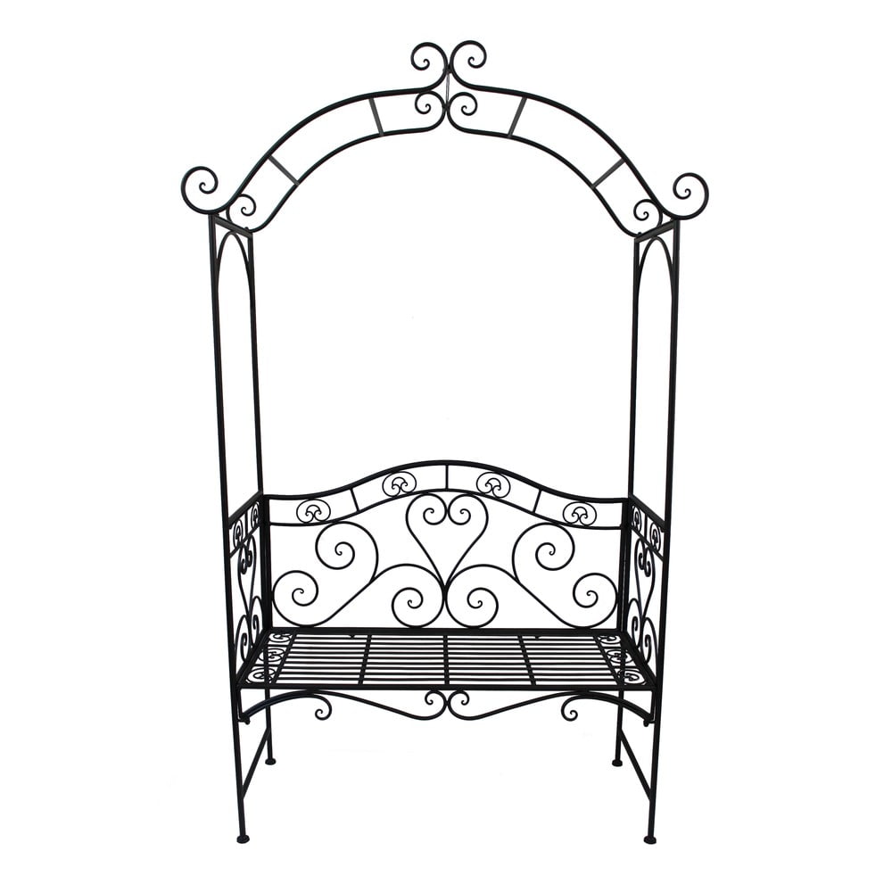 Čierna kovová záhradná lavica Colima – Garden Pleasure