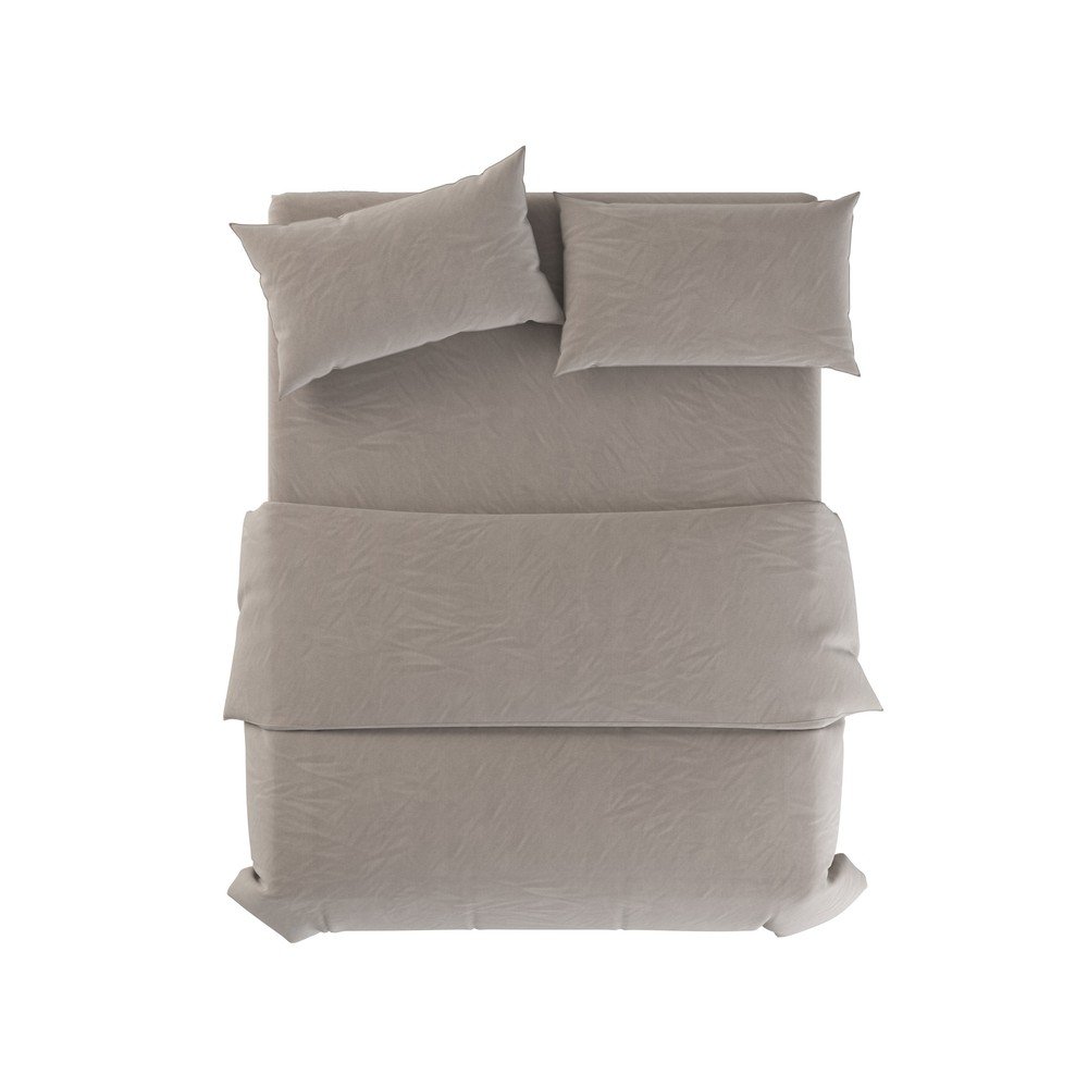 Svetlosivé/taupe ľanové obliečky na jednolôžko 135x200 cm Natural – Native Natural