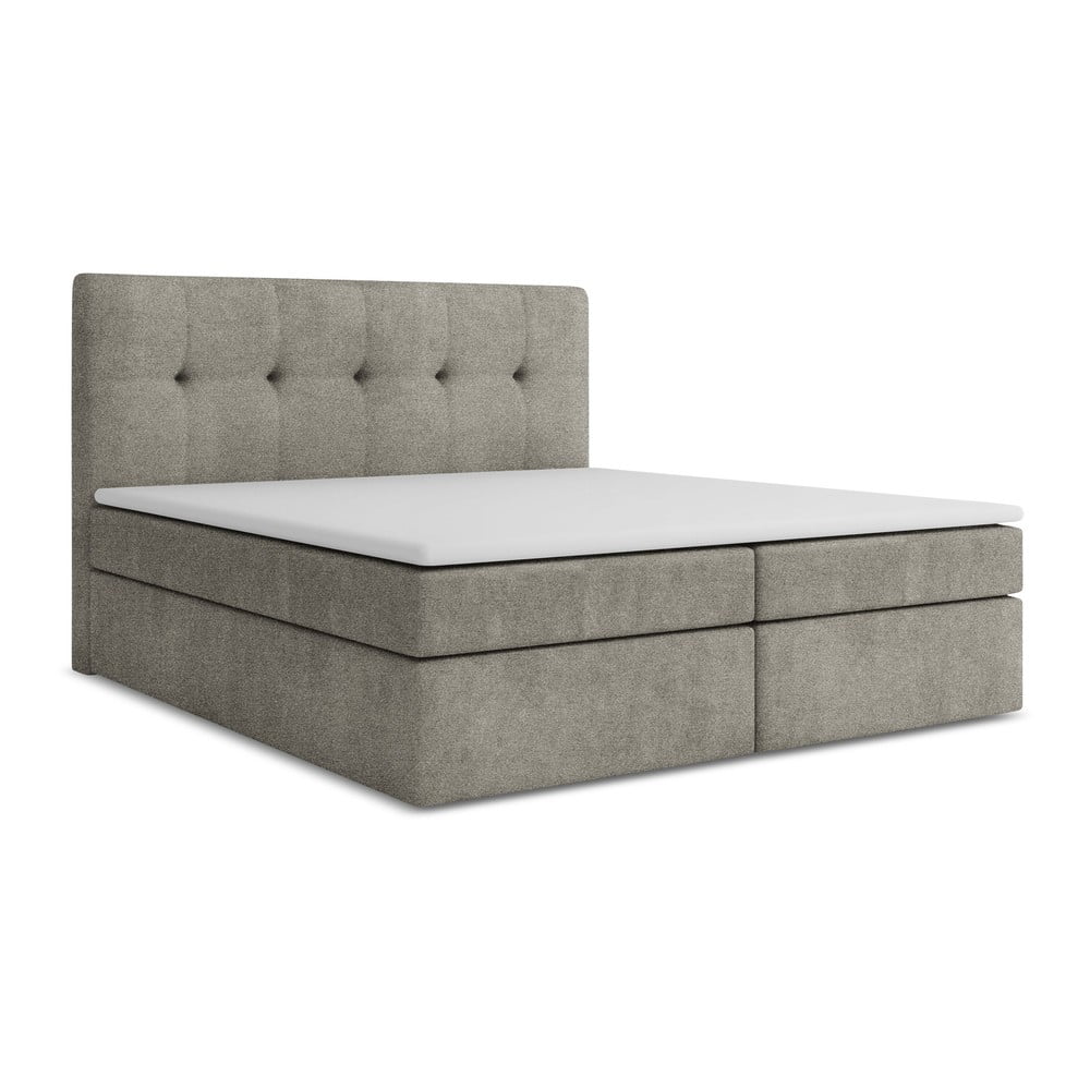 Sivá boxspring posteľ s úložným priestorom 160x200 cm Palta – Makamii