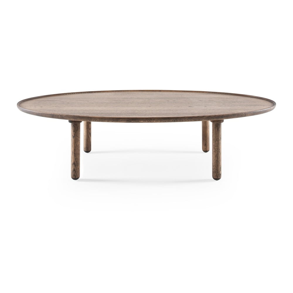 Hnedý konferenčný stolík z dubového dreva 65x120 cm Mu – Gazzda