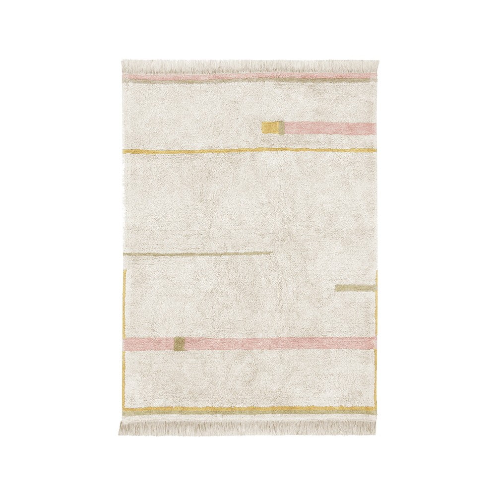 Ružovo-krémový prateľný ručne tkaný bavlnený koberec 140x200 cm Lanes Vintage Nude – Lorena Canals
