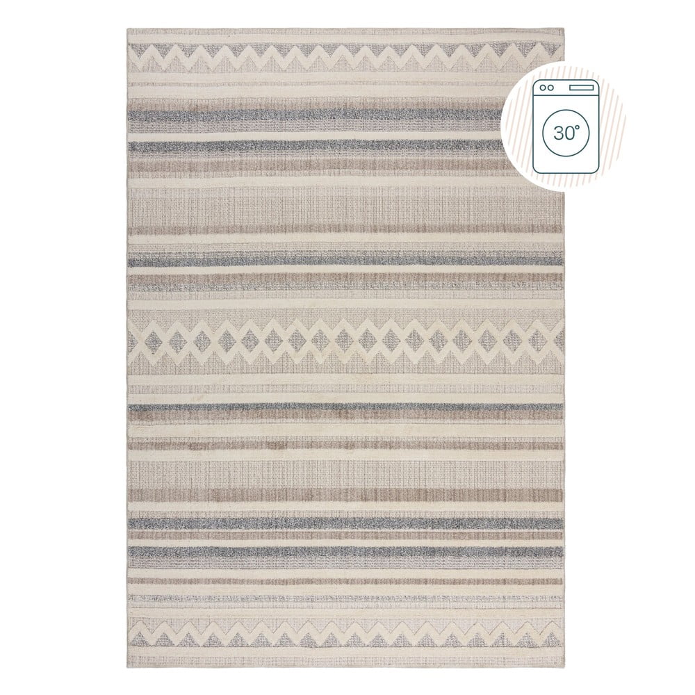 Sivobéžový prateľný koberec 155x230 cm Everette – Flair Rugs