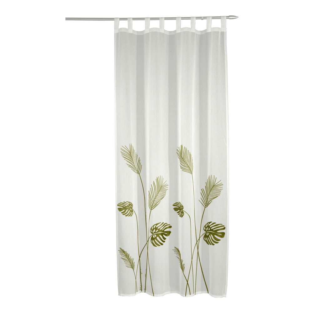 Bielo-zelená voálová záclona 135x245 cm – Sehlbach