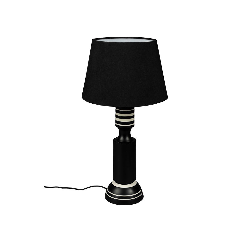 Čierna stolová lampa s textilným tienidlom (výška 60 cm) Virgil – Dutchbone