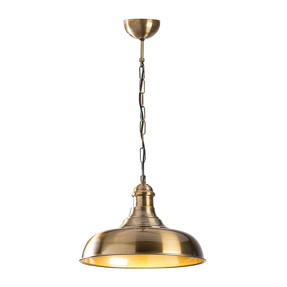 Závesné svietidlo v zlatej farbe s kovovým tienidlom ø 32 cm Rosea – Opviq lights