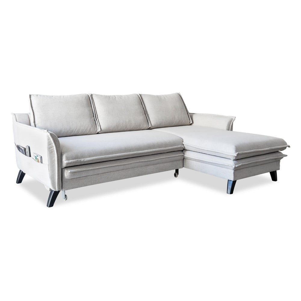 Svetlobéžová rozkladacia rohová pohovka Miuform Charming Charlie