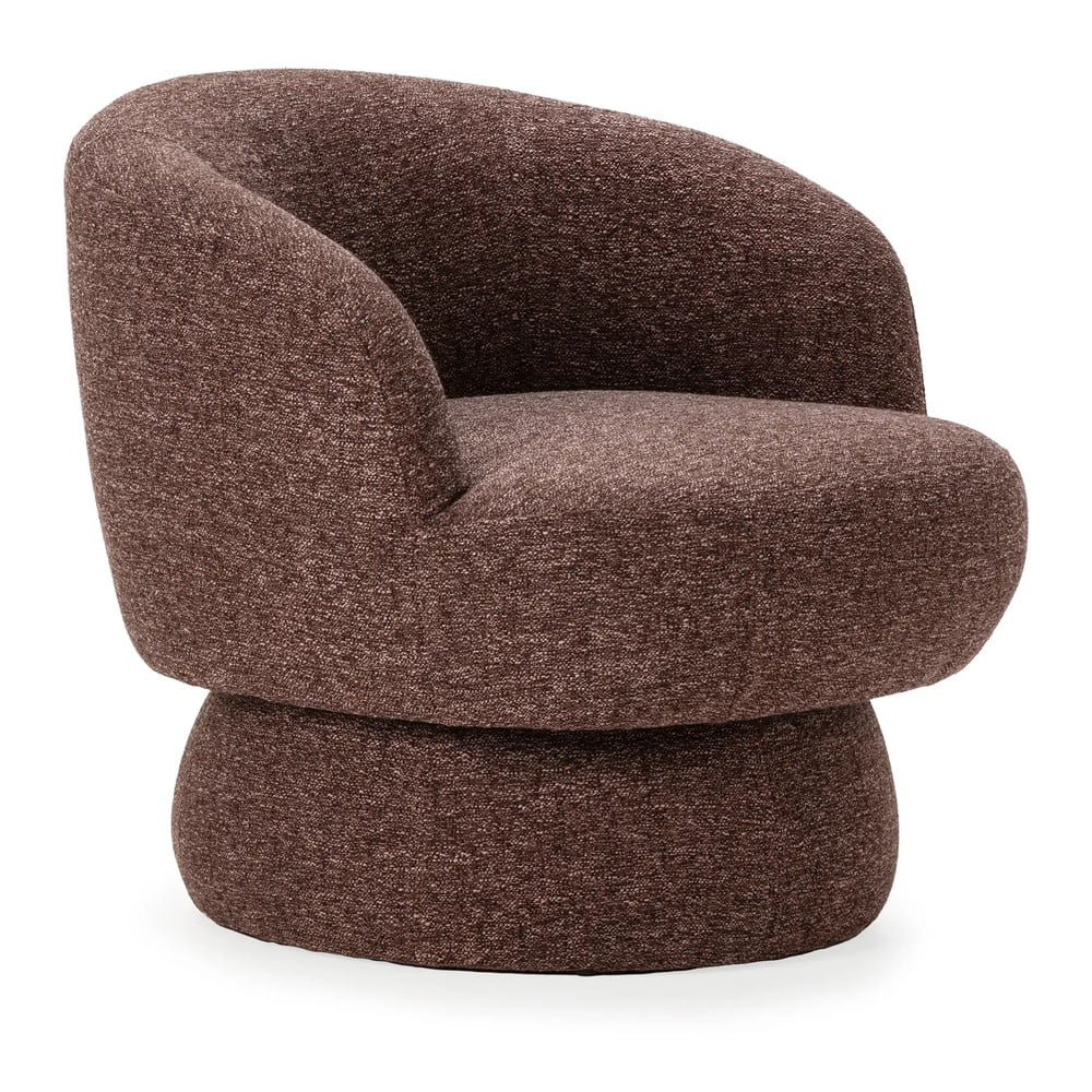 Fialové/hnedé otočné kreslo Dali – MOME