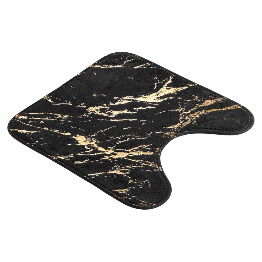 Čierna/v zlatej farbe kúpeľňová predložka 45x45 cm Aquamarbre – douceur d'intérieur