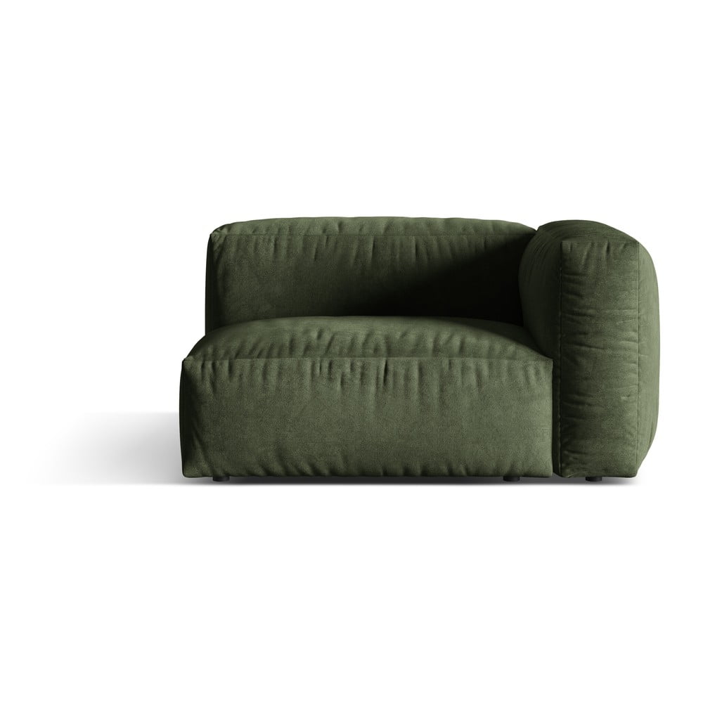 Zelený zamatový modul pohovky (pravý roh) Martina – Micadoni