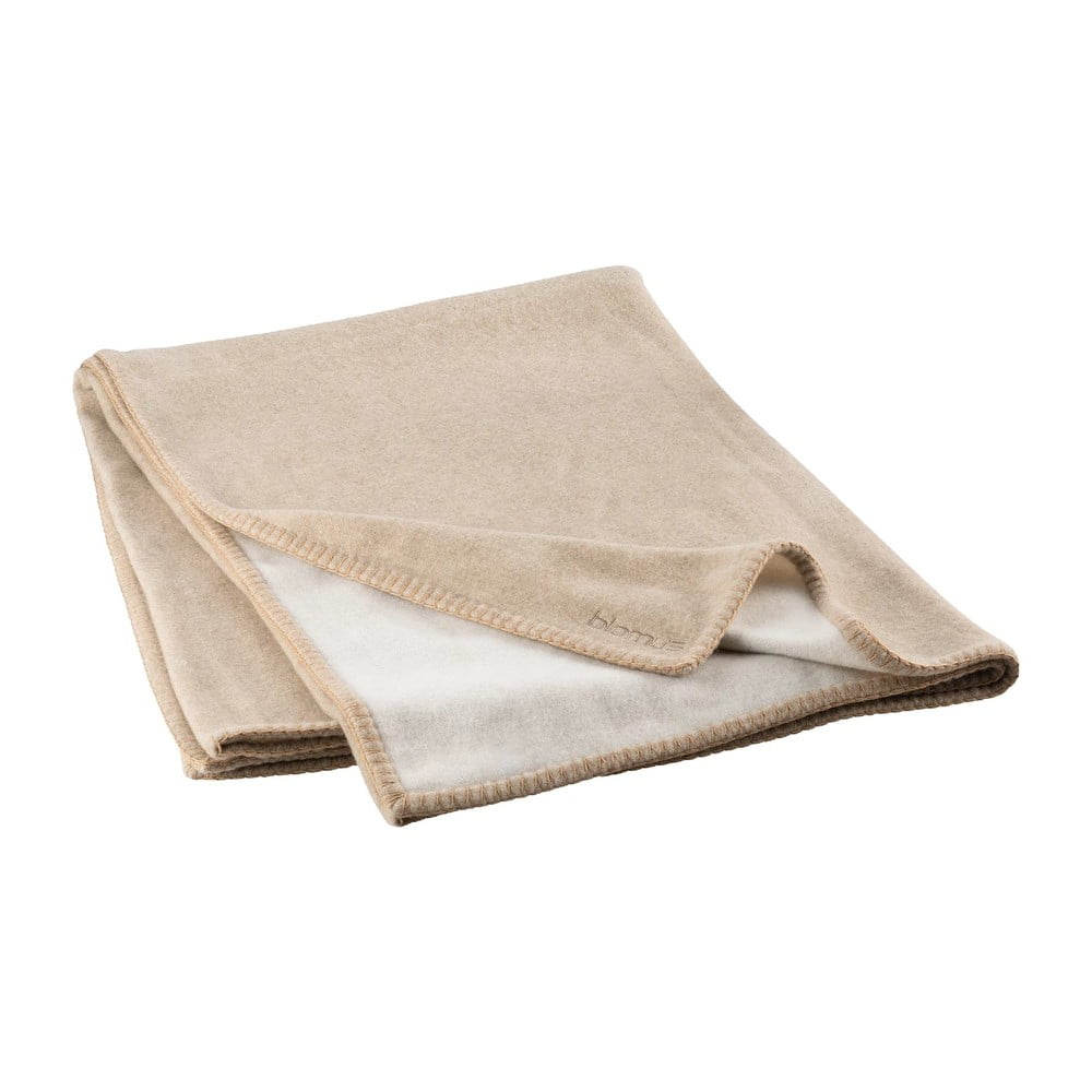 Béžová deka s prímesou vlny 145x200 cm Ahwi – Blomus