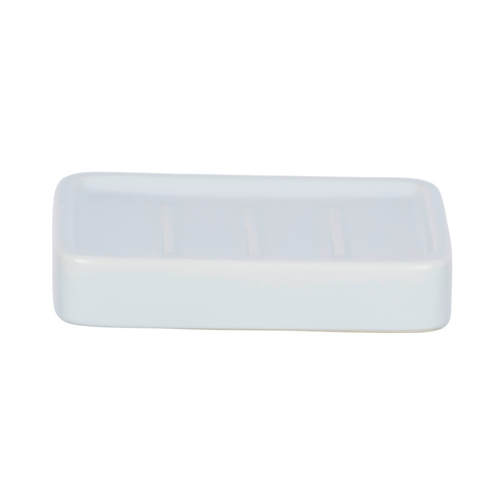 Matná biela keramická podložka na mydlo Wenko Hexa