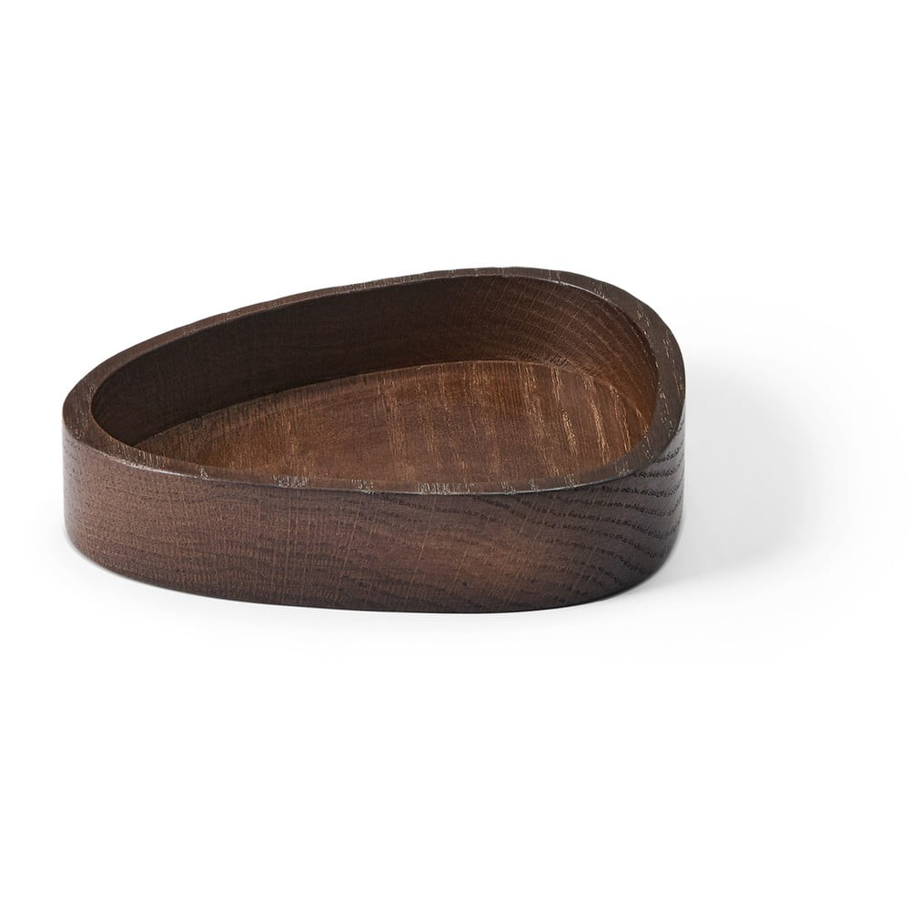 Hnedý dekoratívny drevený úložný box 14x12