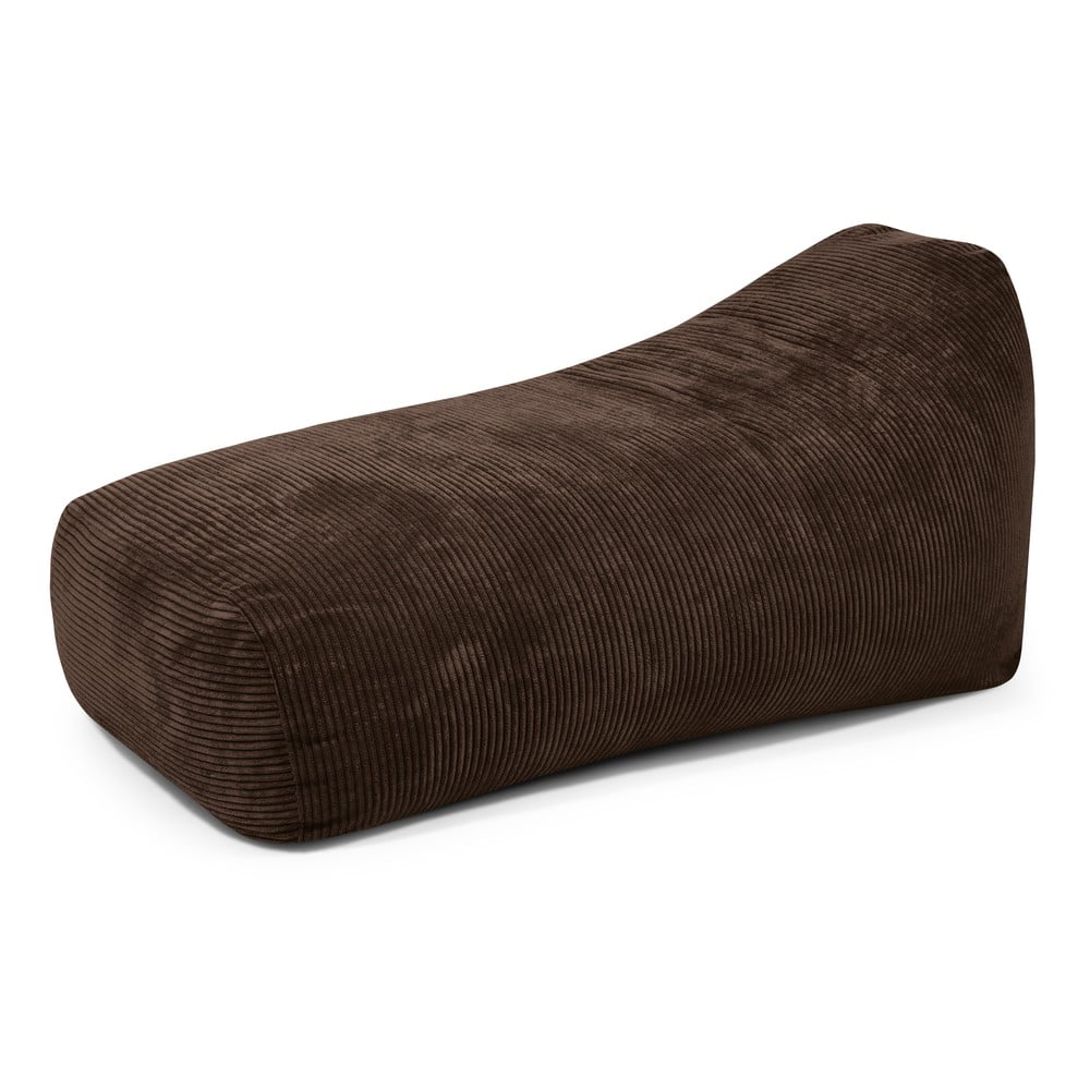 Tmavohnedý menčestrový sedací vak Snug Long 140 – SLOWDOWN