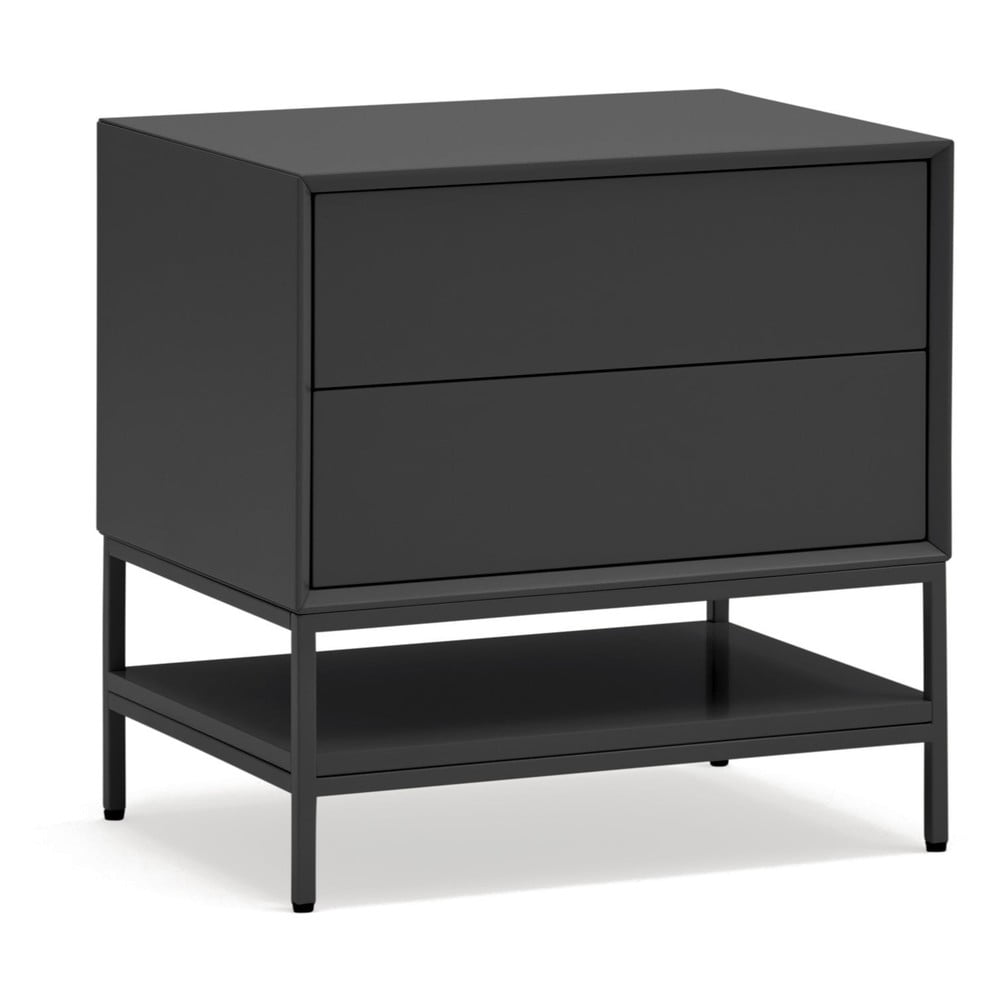 Čierny nočný stolík Platt – Teulat