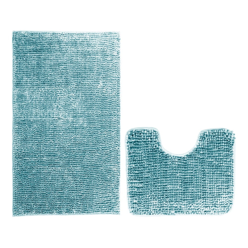 Súprava 2 modrých kúpeľňových predložiek AmeliaHome Bati