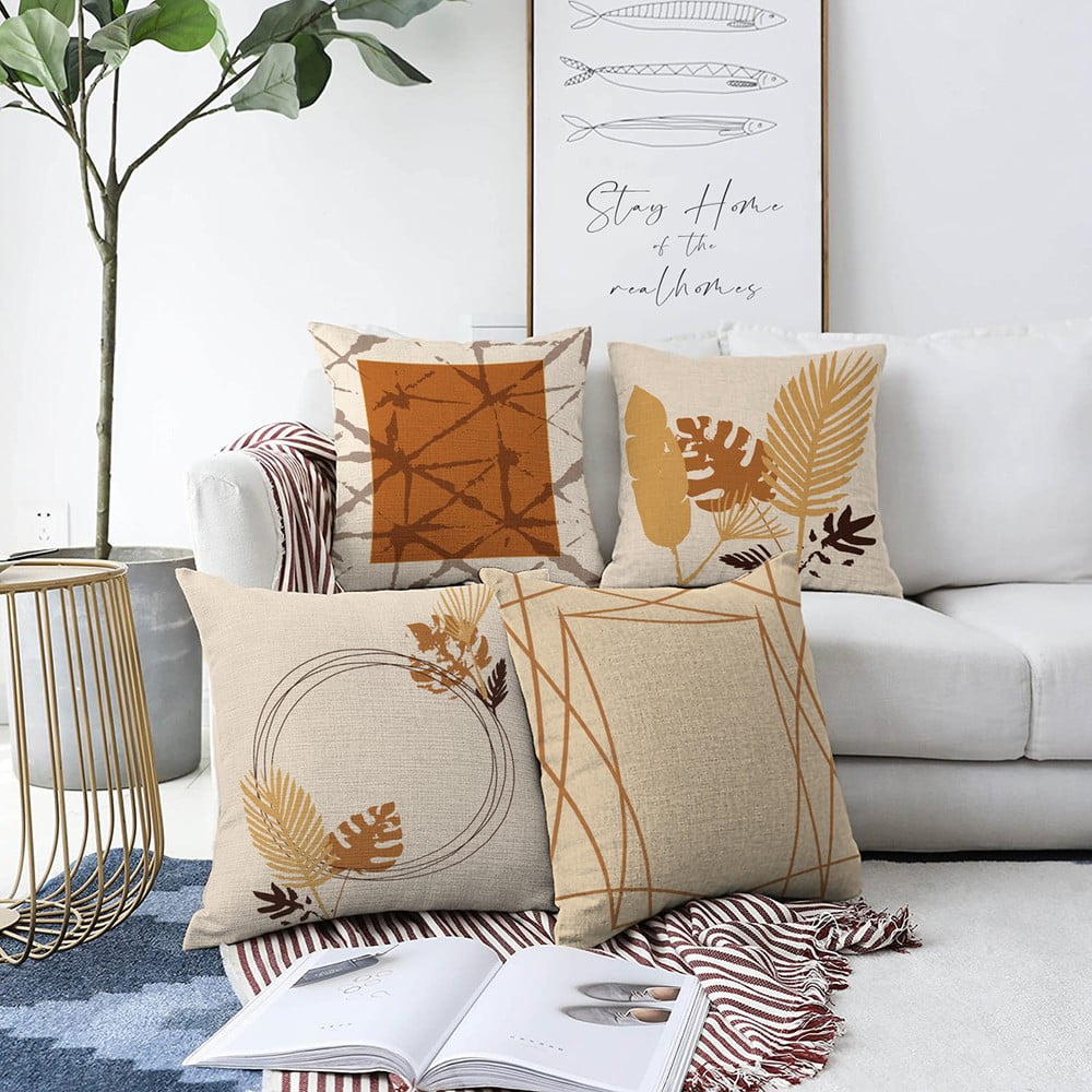 Súprava 4 obliečok na vankúše Minimalist Cushion Covers Neutral