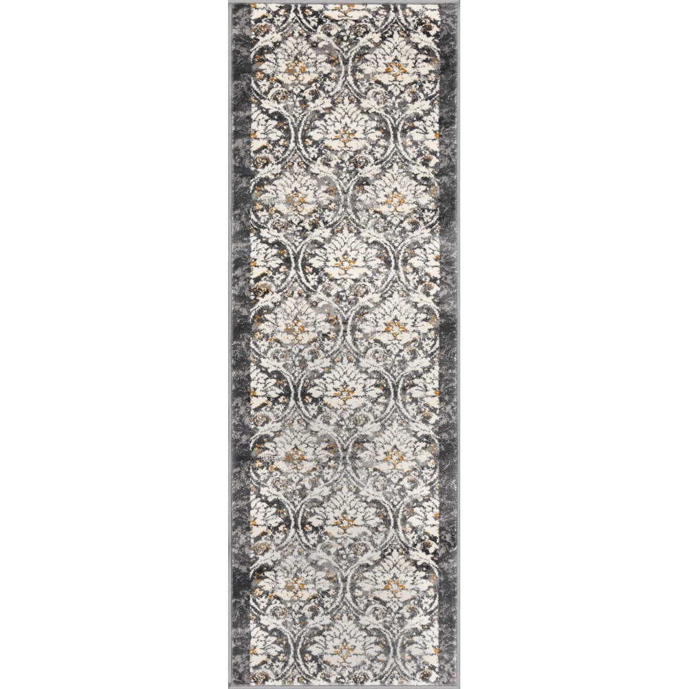 Tmavosivý/slonovinový behúň 67x200 cm Soft Viskan – FD