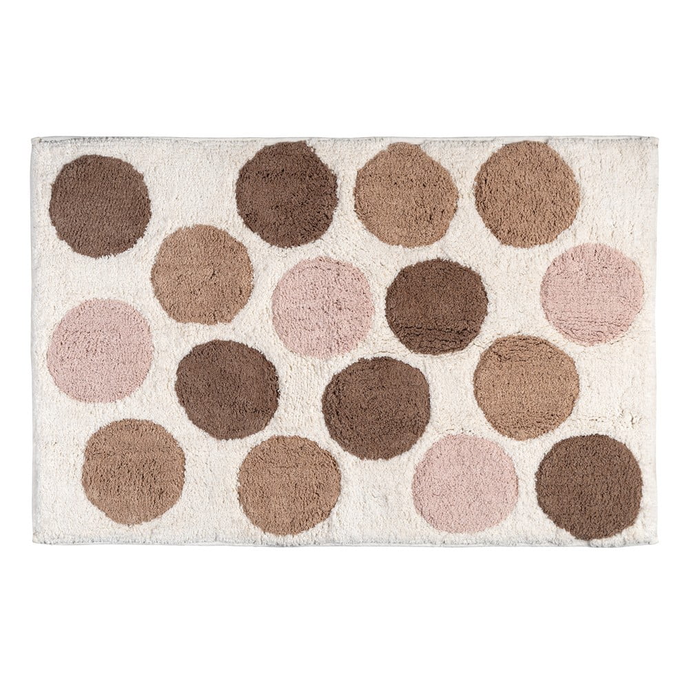 Hnedá/béžová kúpeľňová predložka z bio bavlny 60x90 cm Tibet – Wenko