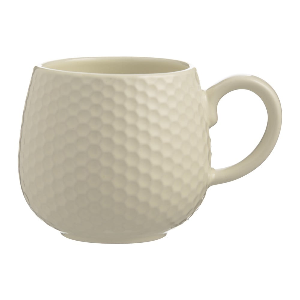 Krémovobiely keramický hrnček na latte 350 ml Embossed Honeycomb – Mason Cash