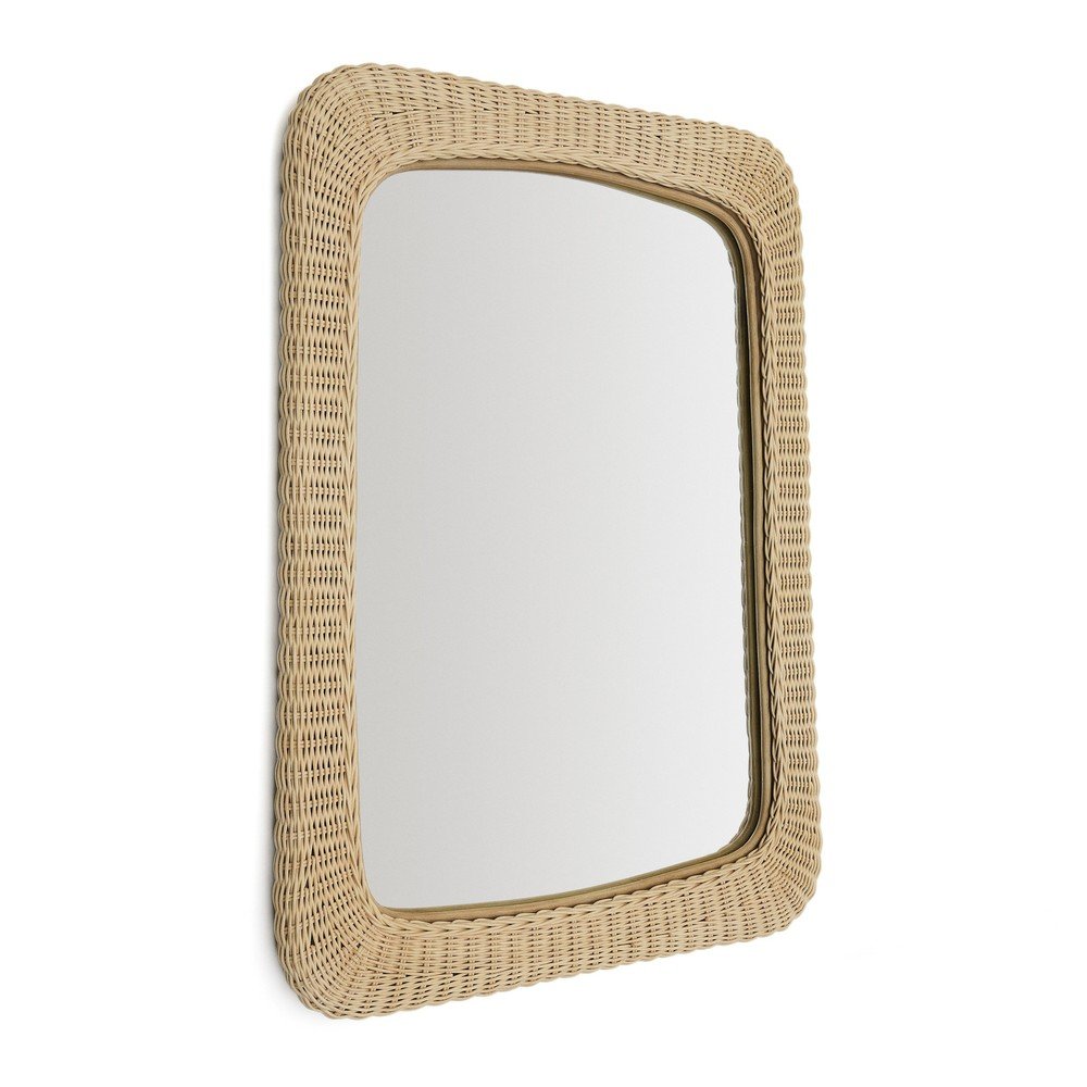 Nástenné zrkadlo s ratanovým rámom 58x79 cm Zilna – Kave Home