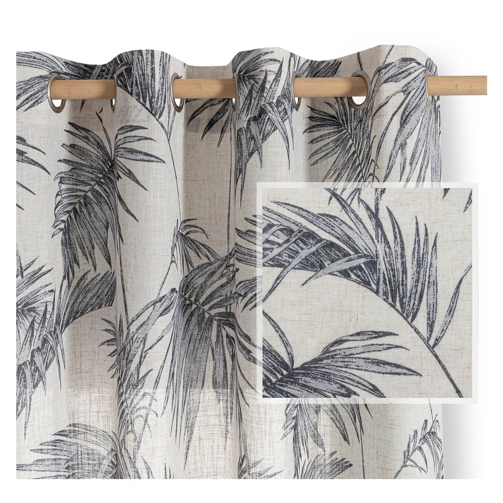 Sivý/krémovobiely záves 135x250 cm Palmera – Restilo