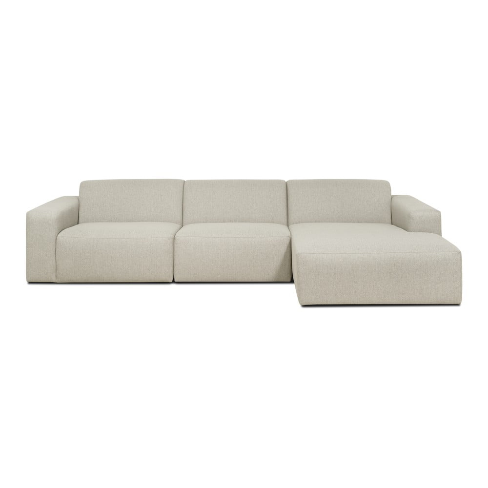 Béžová/krémovobiela rohová pohovka (pravý roh) Roxy – Scandic