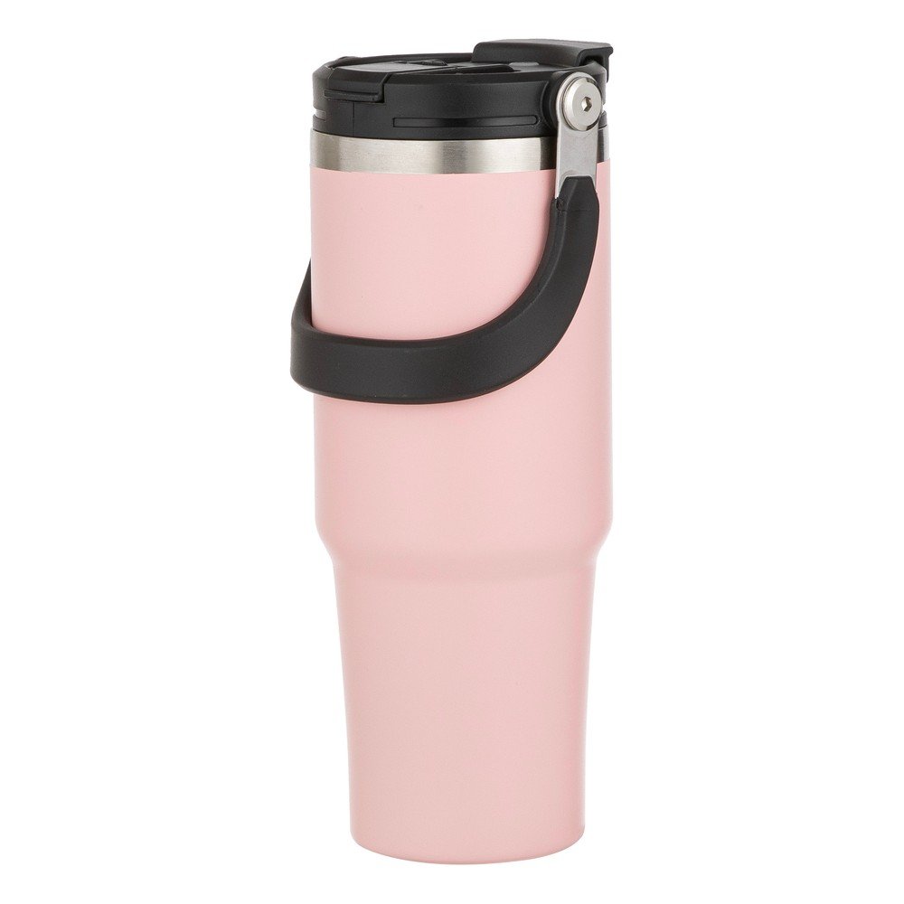 Svetloružová cestovná fľaša z nehrdzavejúcej ocele 1 l Eco – Ladelle