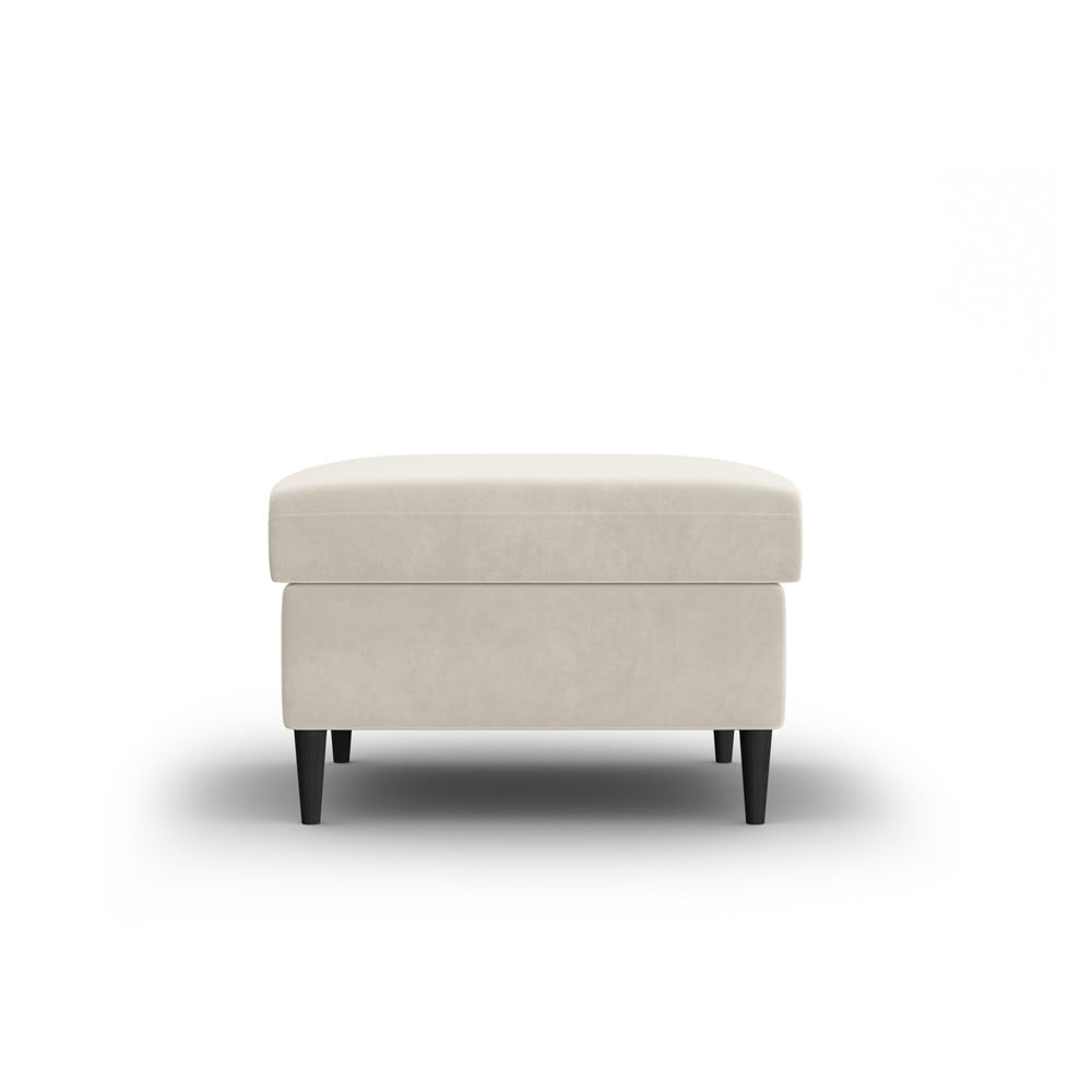 Béžová zamatová podnožka Kyoto – Cosmopolitan Design