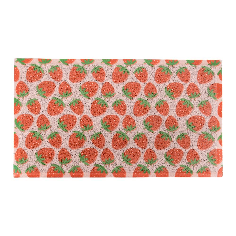Rohožka z PVC 40x70 cm Pink Strawberry – Artsy Doormats