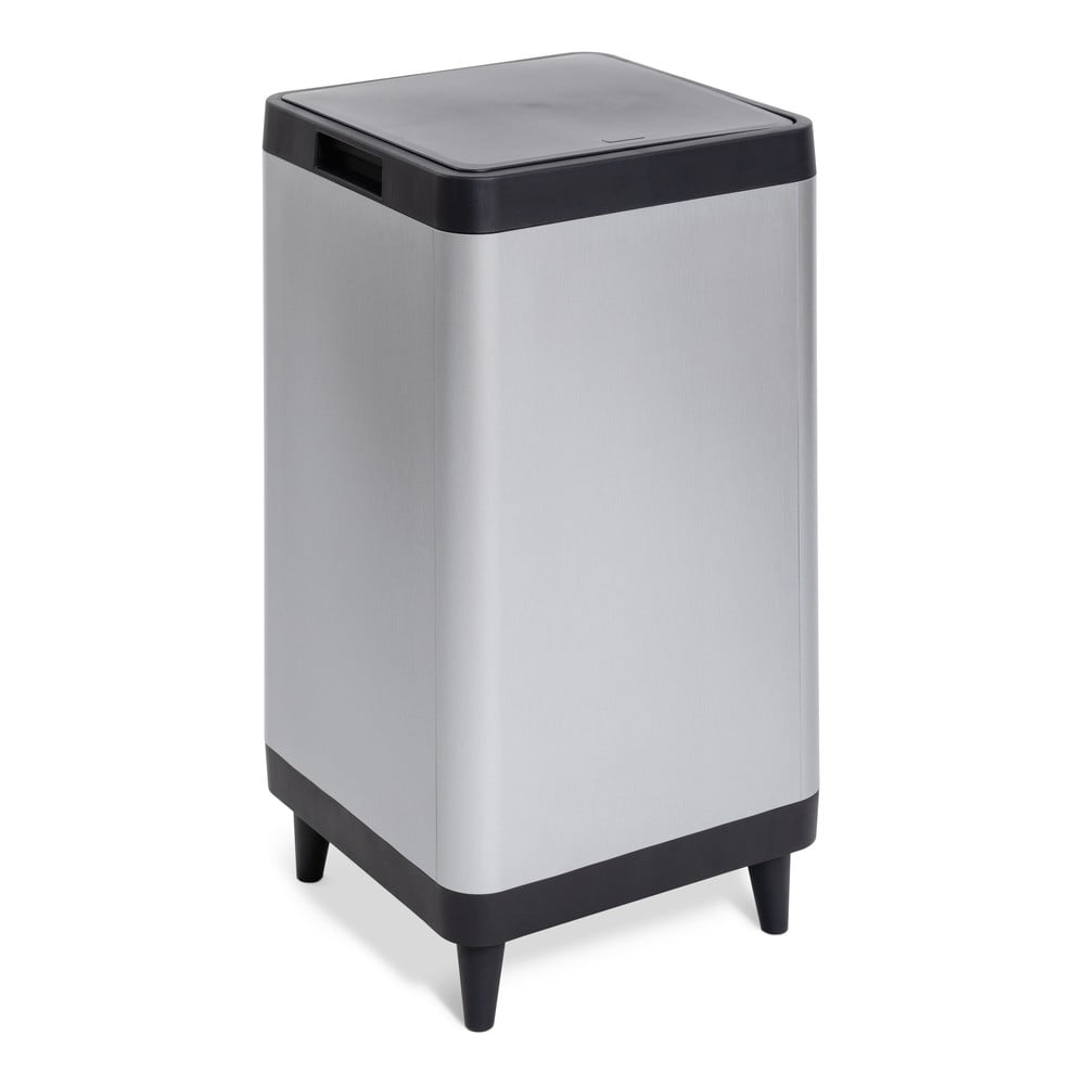 Dotykový plastový odpadkový kôš v striebornej farbe 80 l Berlino – DEA HOME