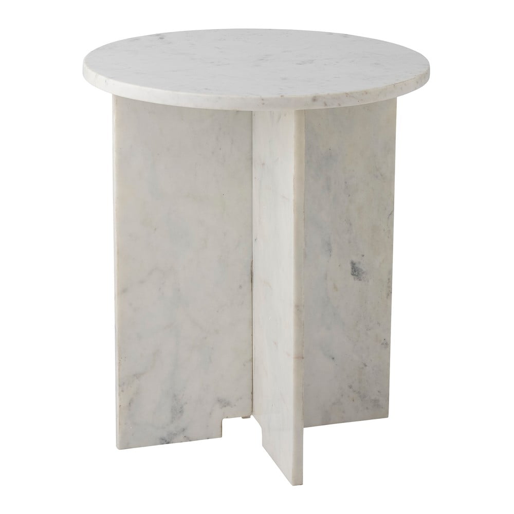 Mramorový okrúhly odkladací stolík ø 46 cm Jasmia – Bloomingville