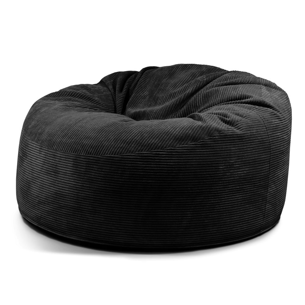 Čierny menčestrový sedací vak Om 135 – SLOWDOWN