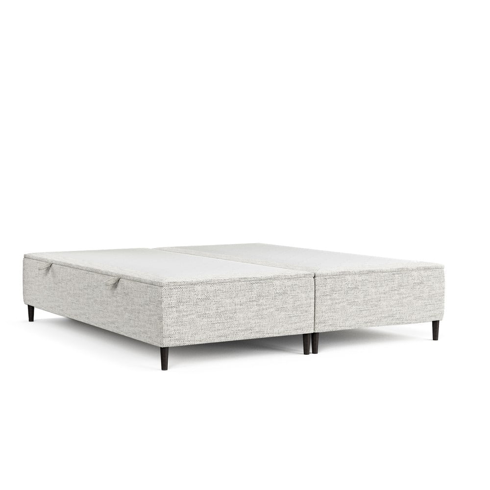 Svetlosivá čalúnená dvojlôžková posteľ s úložným priestorom 140x200 cm Tate – Maison de Rêve