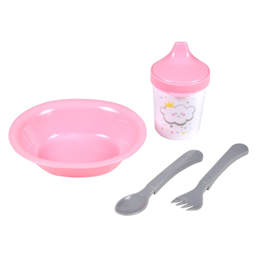 Plastová detská jedálenská súprava 4 ks Cloud – Bébé Douceur