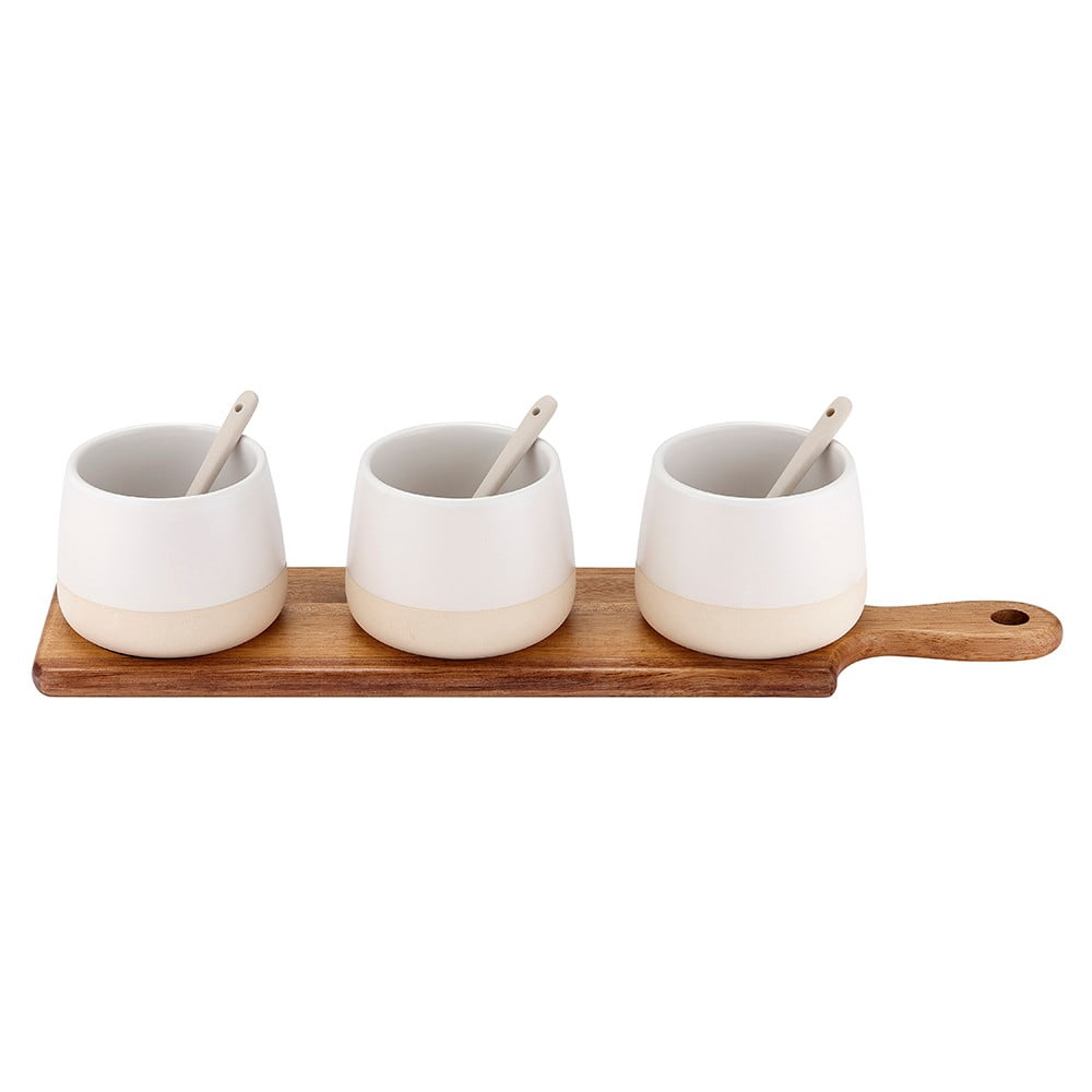 Biele servírovacie misy v súprave 3 ks z kameniny Host – Ladelle