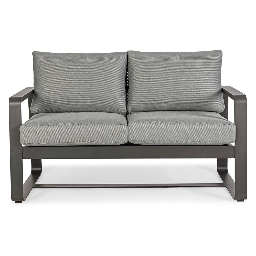 Sivá hliníková záhradná pohovka Merrigan   – Bizzotto