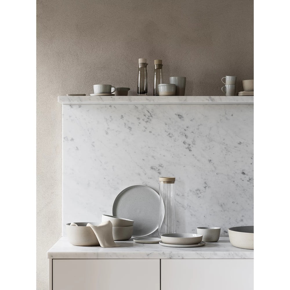 Svetlosivé/béžové keramické hrnčeky v súprave 2 ks 260 ml Sablo – Blomus