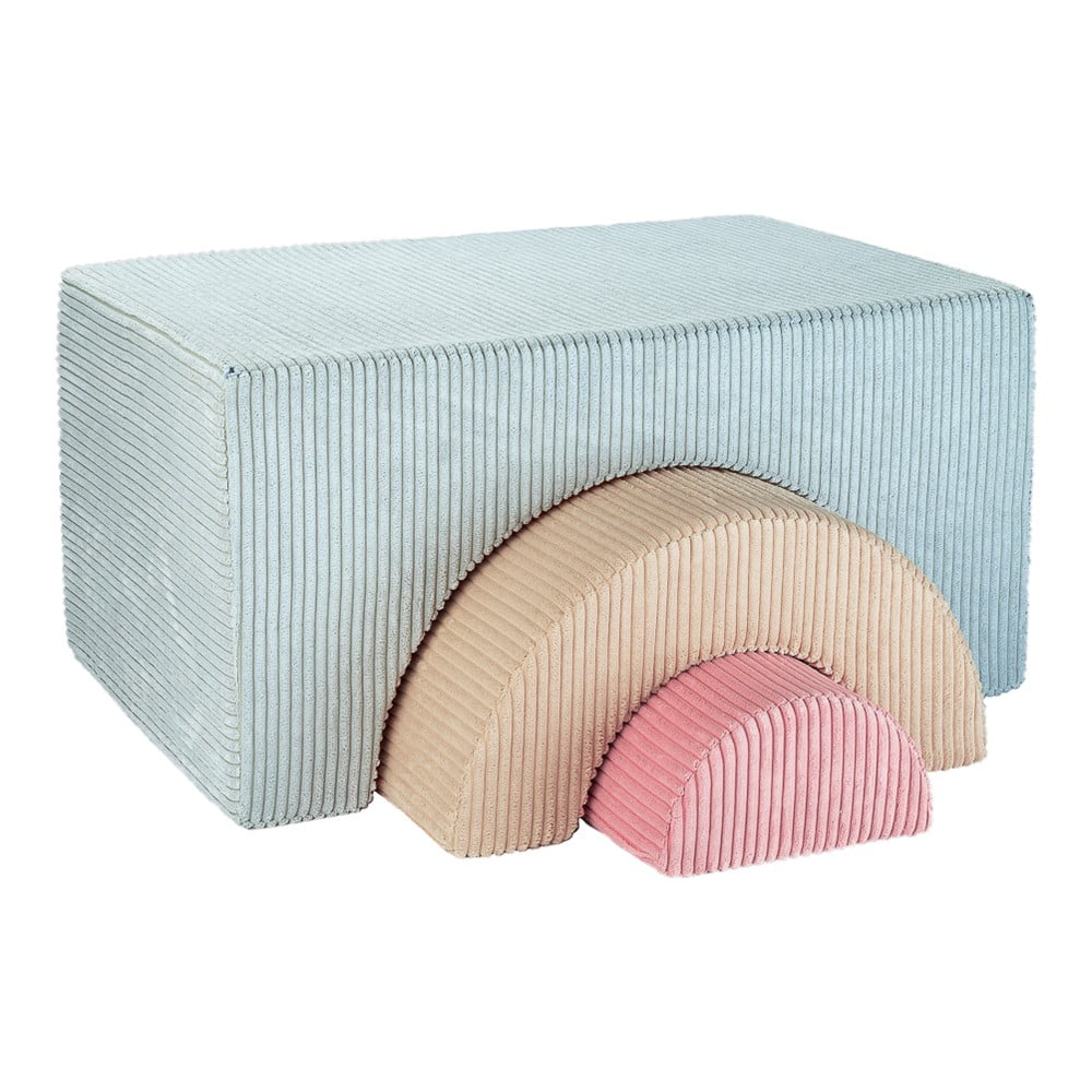 Menčestrové penové ihrisko v mentolovej farbe 75x49x37 cm Rainbow Montessori – Wigiwama