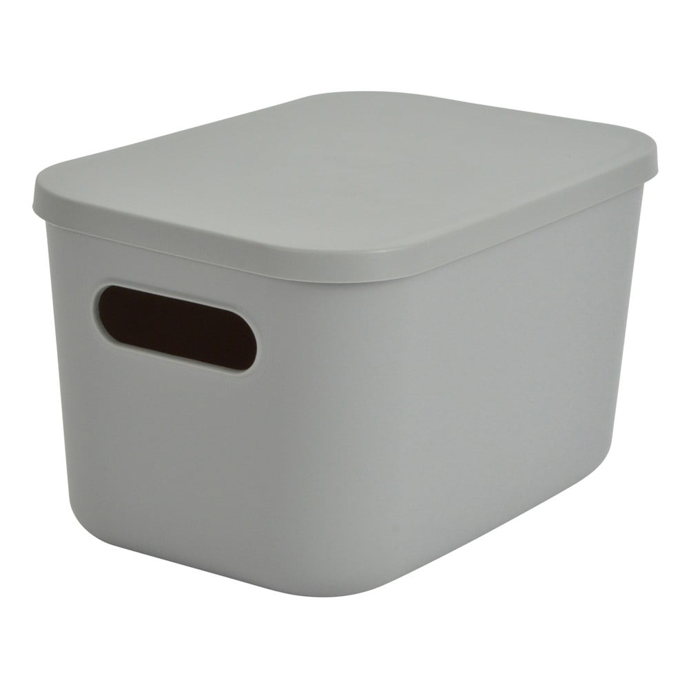 Sivý plastový úložný box s vekom 24