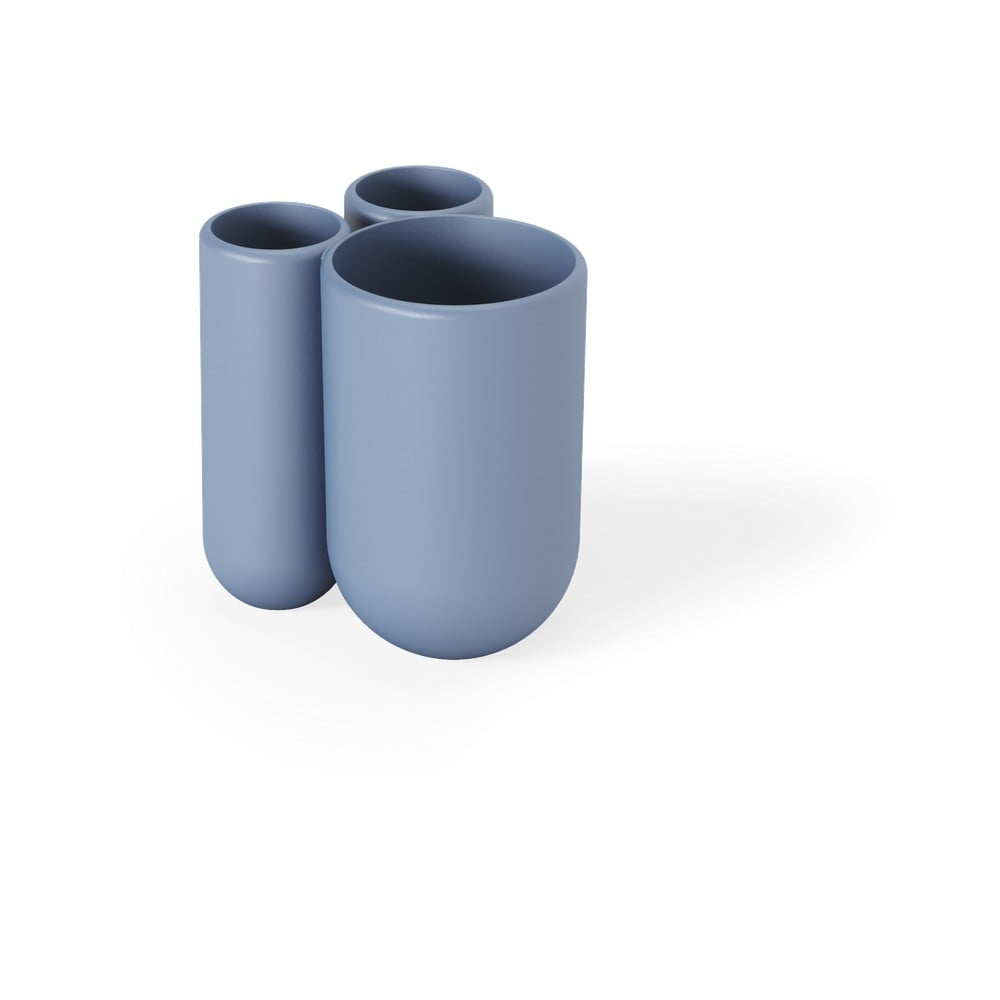 Modrý plastový téglik na zubné kefky Touch – Umbra