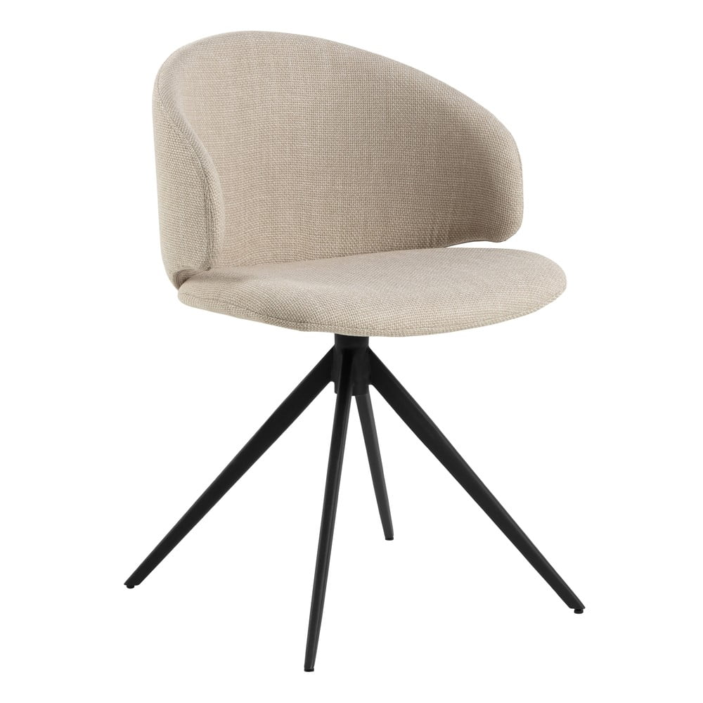 Béžové čalúnené jedálenské kreslo s podrúčkami Ella – Actona