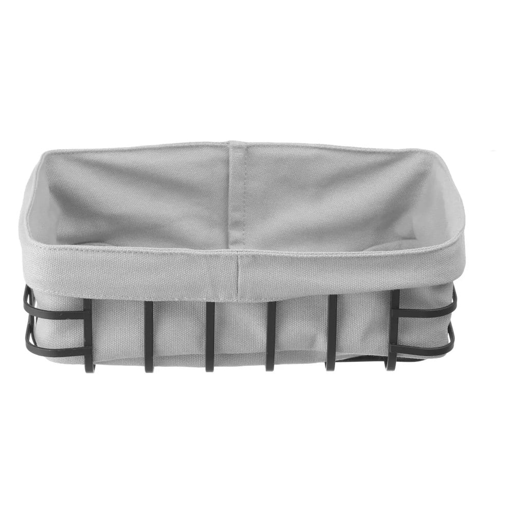 Čierno-sivý kôš na pečivo s textilnou výstelkou Hendi