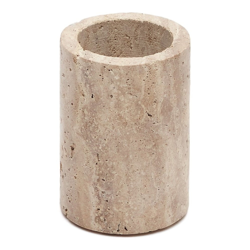 Béžový kamenný téglik na zubné kefky Macre – Kave Home