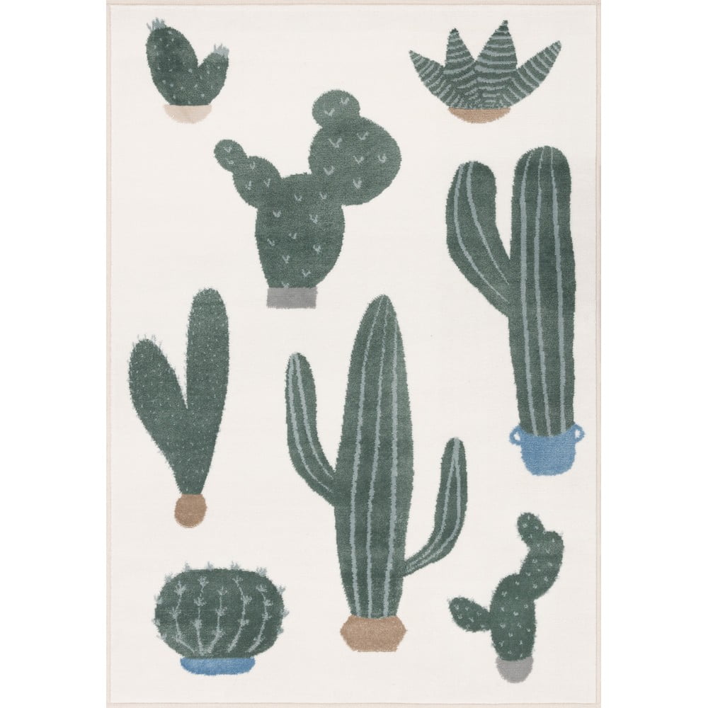 Zelený/slonovinový detský koberec 120x170 cm Cacto Malachite – FD