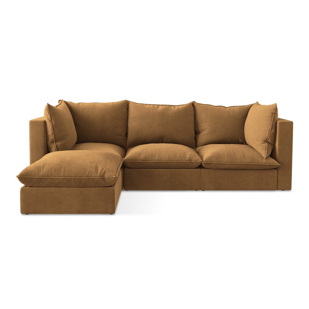 Terakotová rohová pohovka (ľavý roh/s leňoškou) Manao – Makamii