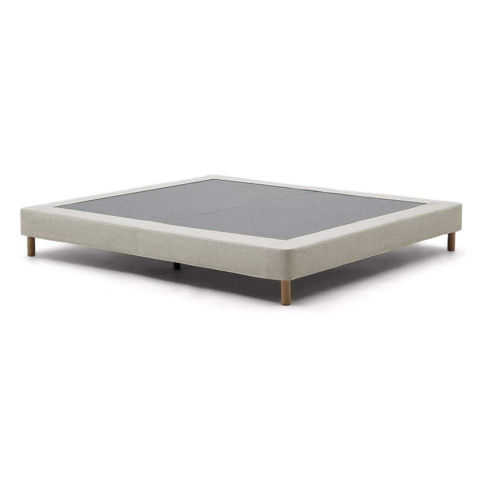 Béžová čalúnená dvojlôžková posteľ 150x190 cm Ofelia – Kave Home