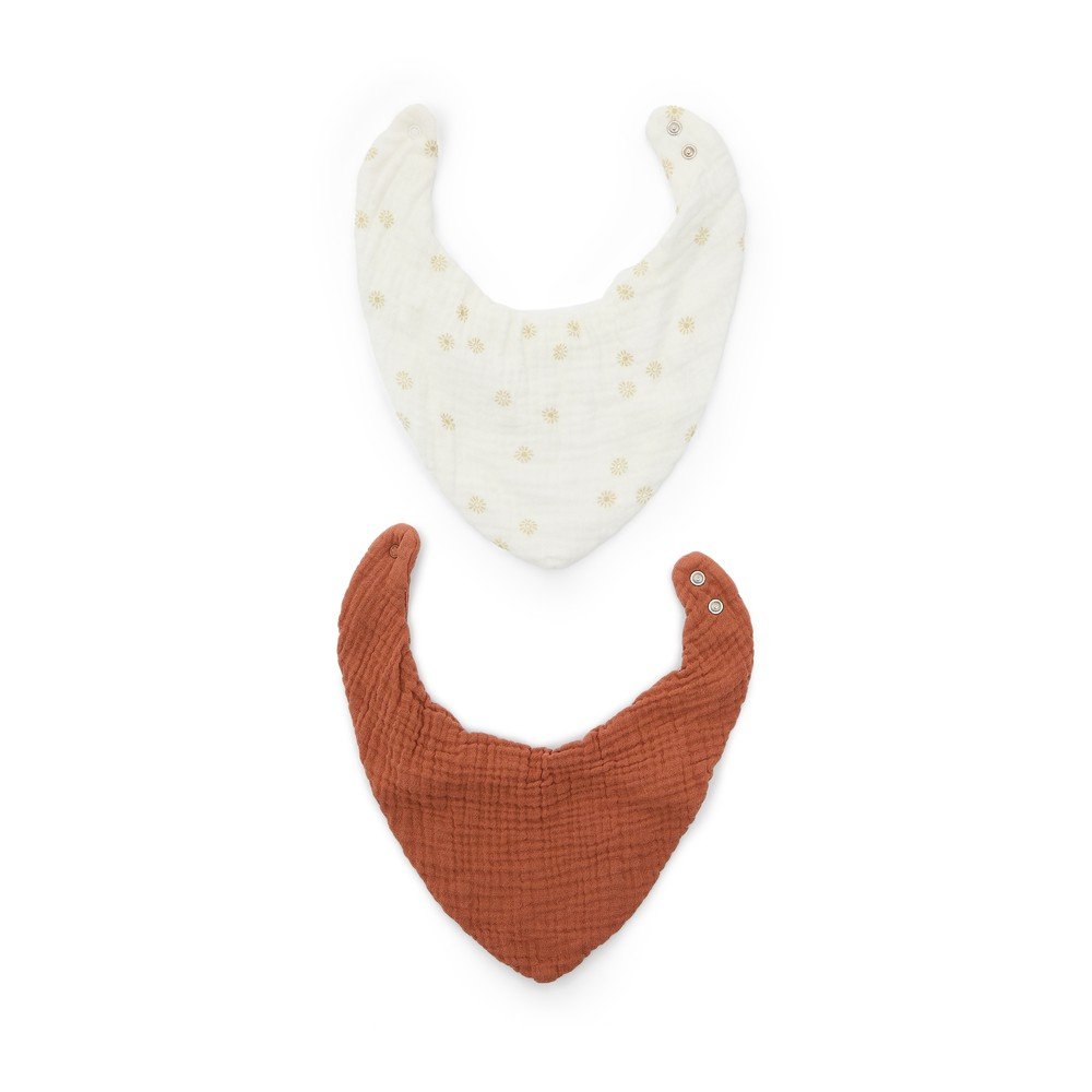 Krémové/v terakotovej farbe bavlnené podbradníky v súprave 2 ks Olna – Kave Home