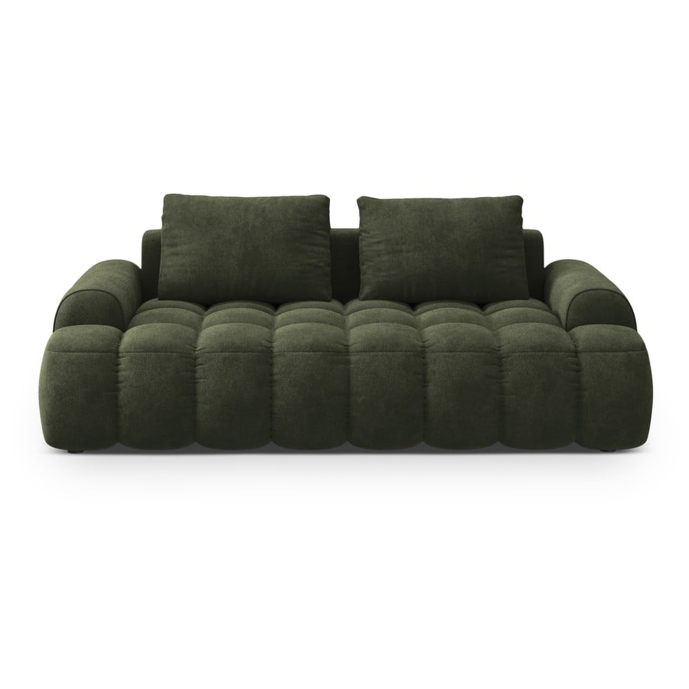 Zelená zamatová pohovka 200 cm Linz – Cosmopolitan Design