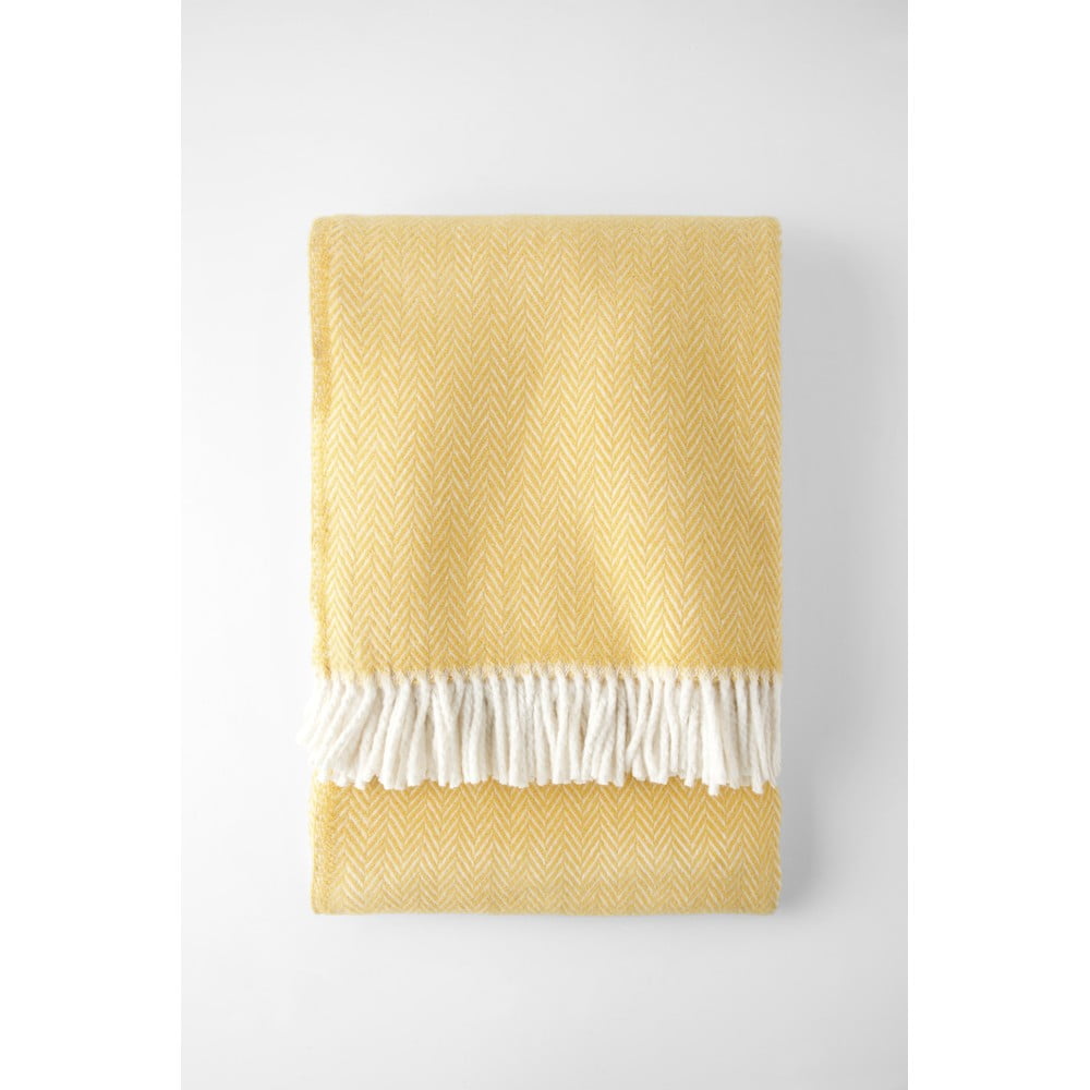 Medovožltý pléd s podielom bavlny Euromant Skyline